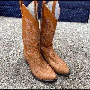 Cowboy boots ostrich boots